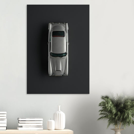 Aston Martin DB4 - Affiche Fine Art Grise - Tirage Premium - Octane Studio