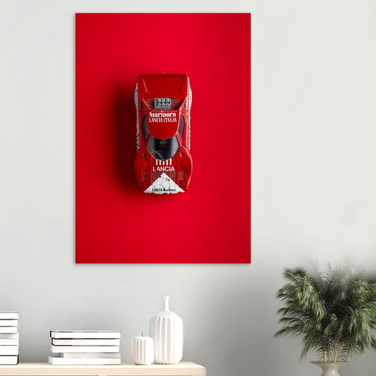 Lancia Strato Marlboro - Affiche Fine Art Rouge et Blanche - Tirage Premium - Octane Studio