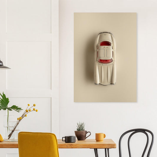 Mercedes 300SL – Affiche Fine Art Classique Beige - Tirage Premium - Octane Studio