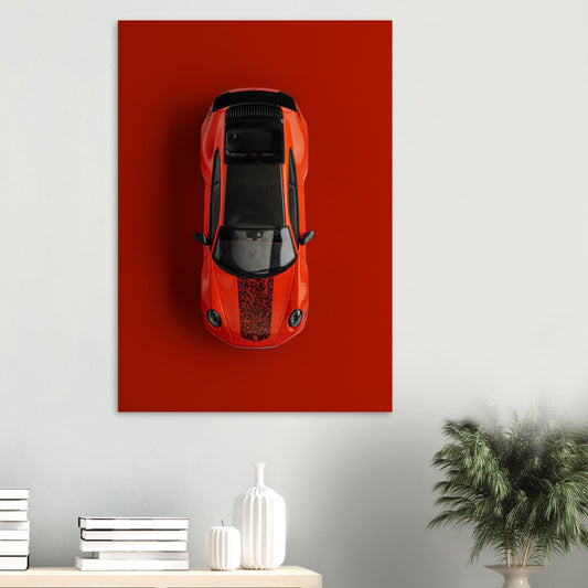 Porsche 911 - Affiche Fine Art Orange Racing - Tirage Premium - Octane Studio