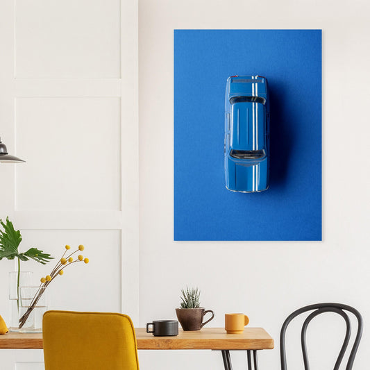 Renault 8 Gordini - Affiche Fine Art Bleu Gordini - Tirage Premium - Octane Studio